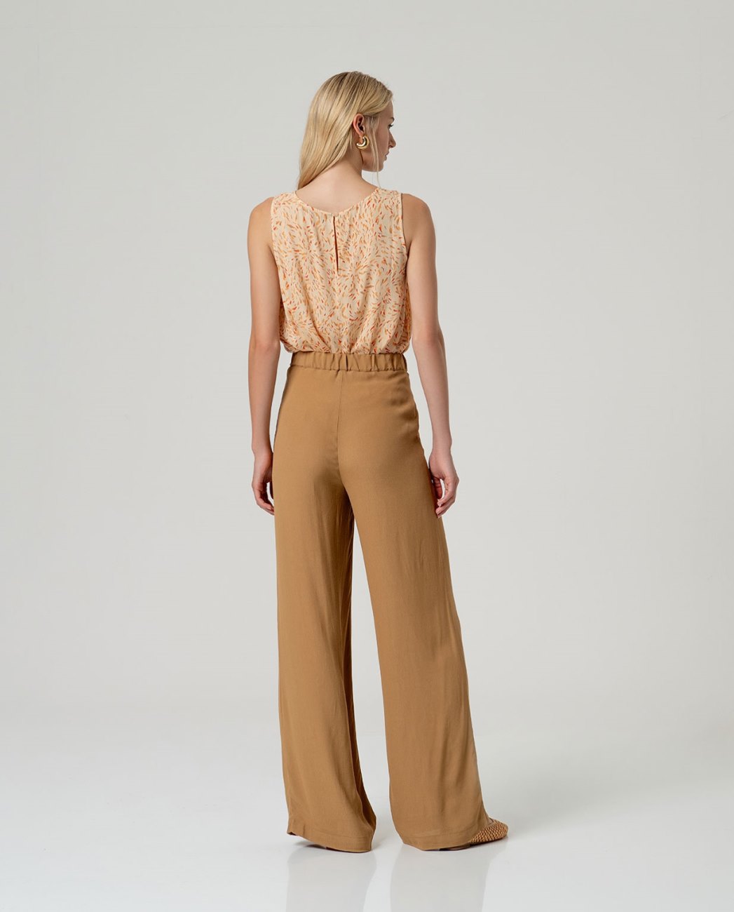 PANTALONE DRITTO IN CREPE DI VISCOSA ECOVERO