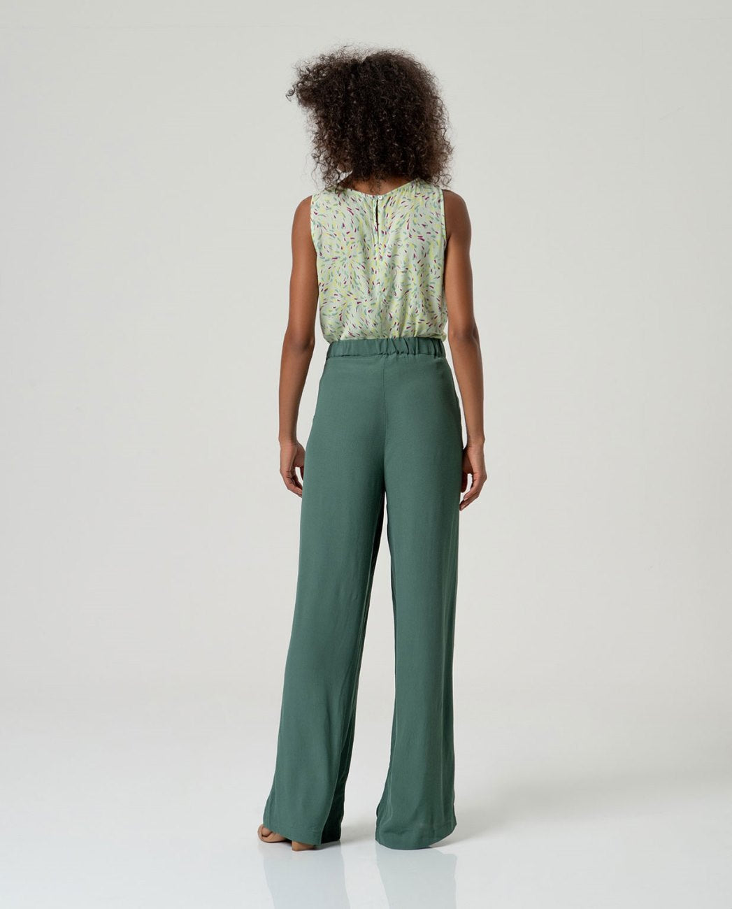 PANTALONE DRITTO IN CREPE DI VISCOSA ECOVERO