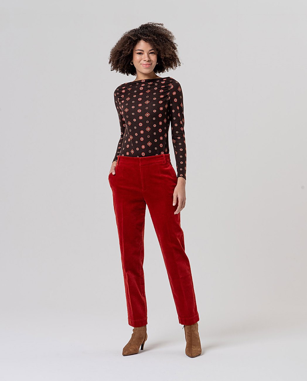 Pantalóni chino Rosso inglese
